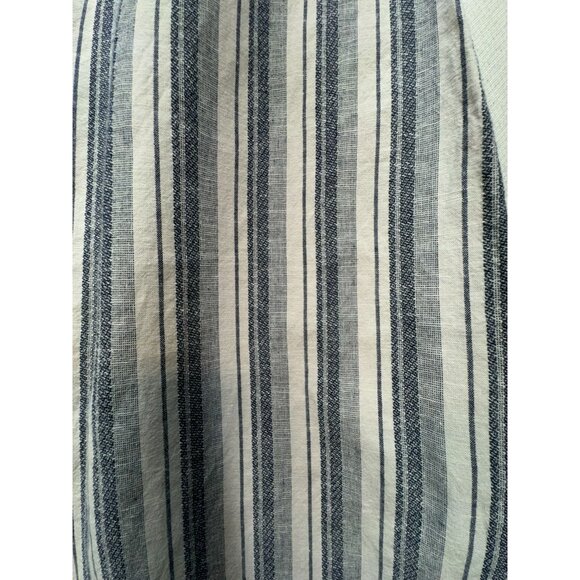 Cal 1850 Womens Striped Linen Blend XL Wide-Leg Pants With Overlap Design - Picture 14 of 14